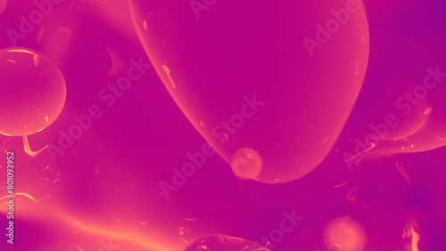 orange and pink slime gentle elements from alien planet - abstract 3D illustration © Dancing Man
