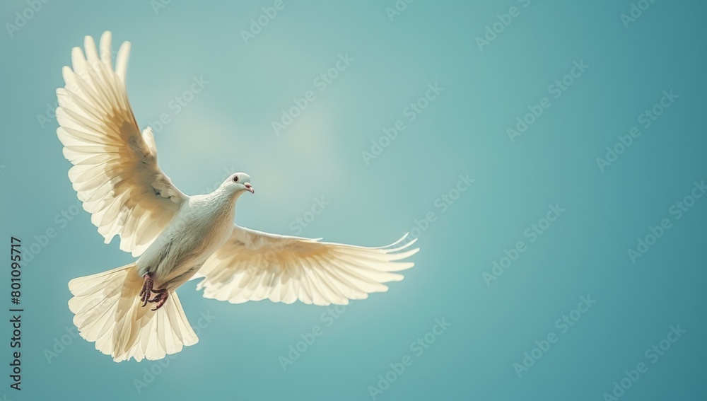 White dove in flight White dove in flight