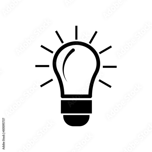 Light Bulb Icon. In Trendy Design Vector. vector illustration