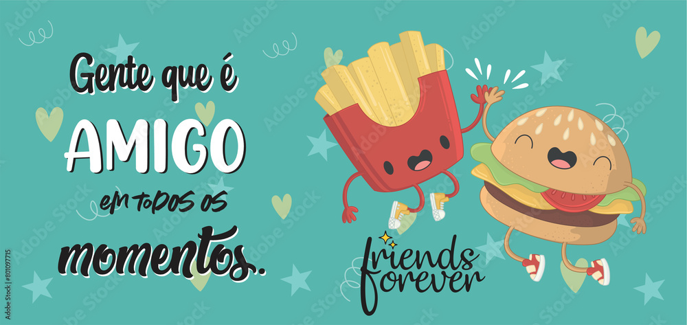 Mug friendship illustration png print file. 8