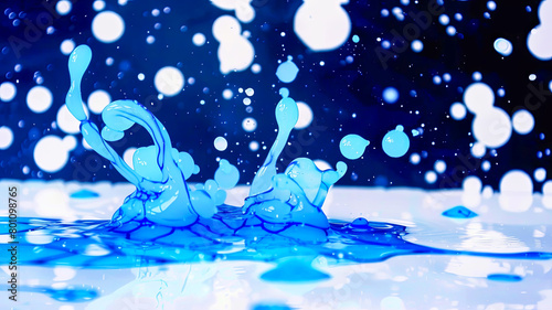 Blaues Wasser und blaue blassen  © shokokoart