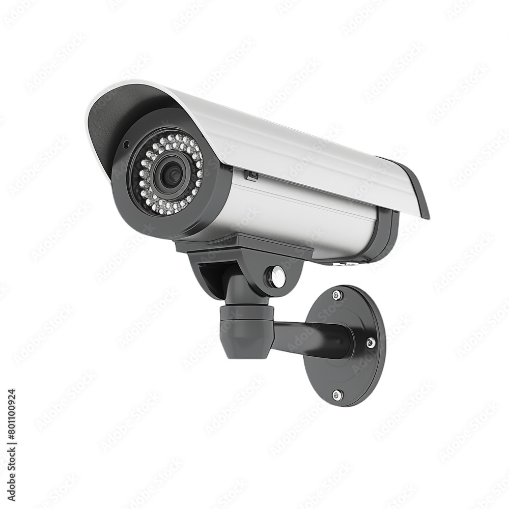 Isolated Security Camera on Clear Background Isolated Security Camera on Clear Background
