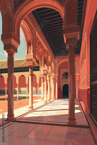 Alhambra Delights - Granada Illustration