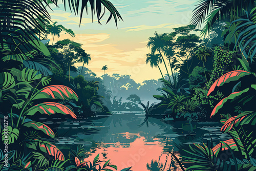 Canopy Chronicles - Amazon Rainforest Illustration