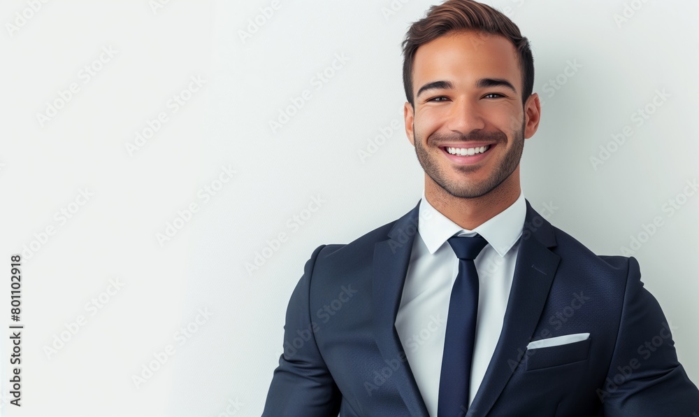 Modern Professional Success: Young Businessman Exuding Confidence and Positivity Modern Professional Success: Young Businessman Exuding Confidence and Positivity