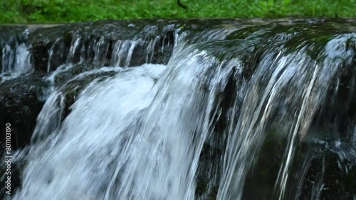 The high Jeleń waterfall in Roztocze.