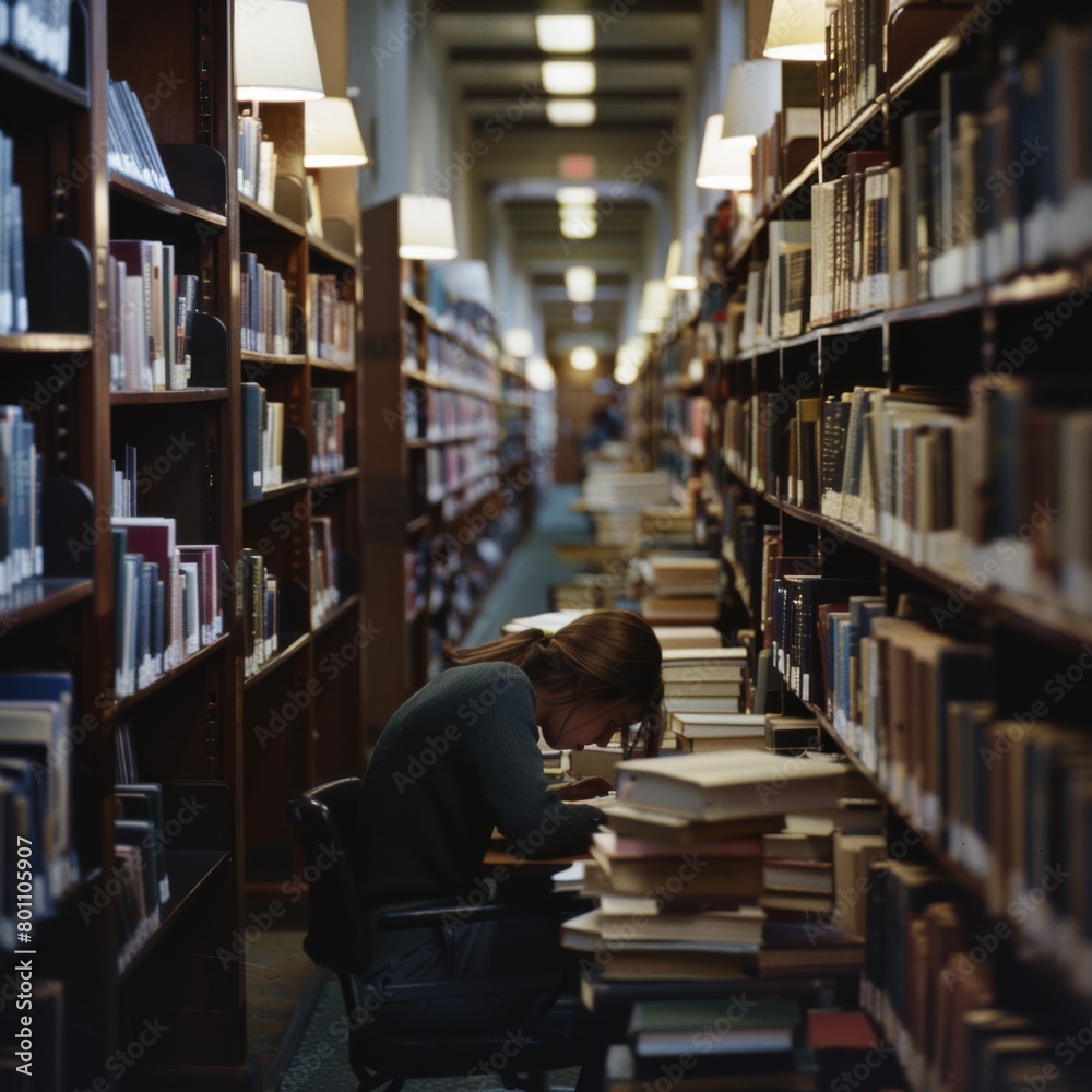 student in library student in library