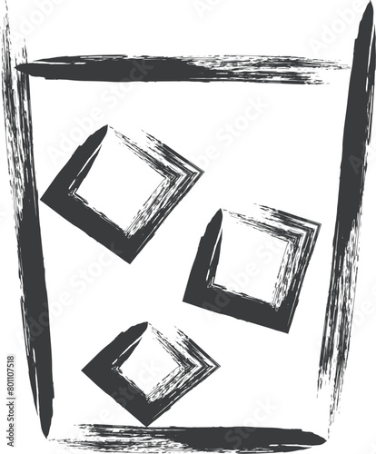 ミニミニ筆書き飲食物イラスト　飲み物