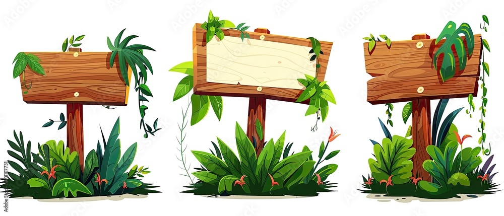 wooden board with grass and flowers wooden board with grass and flowers
