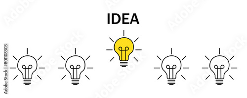 stock vector idea creative concept vector isolated success illustration idea light bulb business concept power
