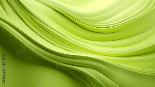 Soft lime green waves, vibrant yet soothing for natural beauty promotions,