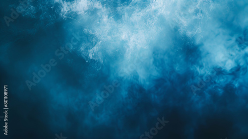 Blurred dark light header backdrop poster banner design with a blue, grainy gradient background noise texture