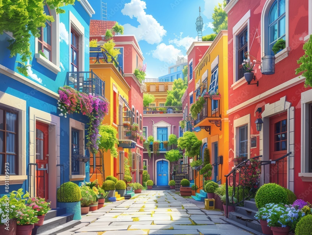 Fototapeta premium street in the town