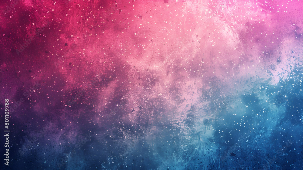 Bright pink, blue, purple, red noise texture banner header poster with a grainy summer background for retro style