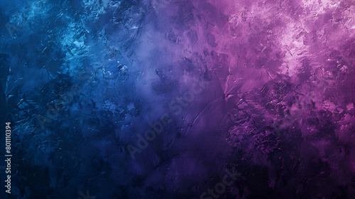 Gradient background of dark blue and purple, with a grainy texture effect, abstract web banner design, and copy space