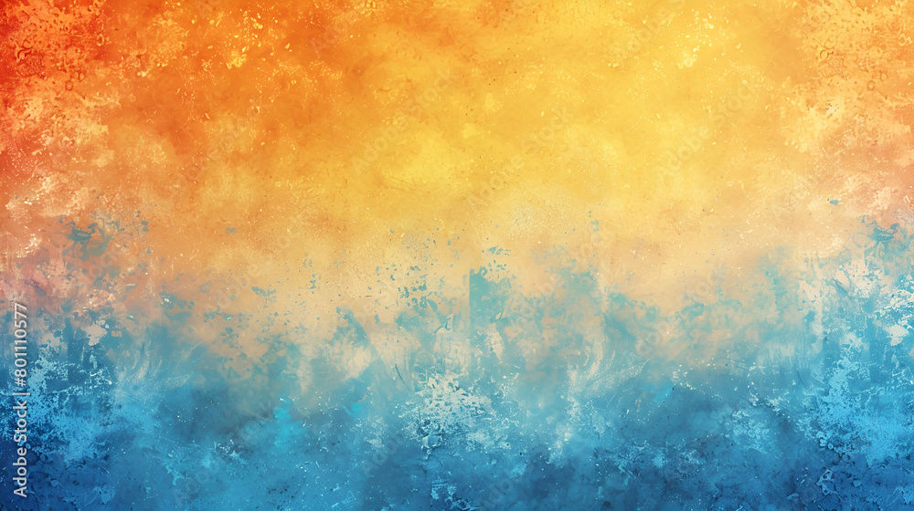 Grainy orange, blue, yellow, and white noise texture background with abstract colour gradient backdrop for banner poster header cover design
