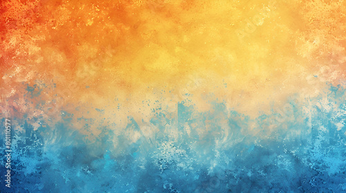 Grainy orange, blue, yellow, and white noise texture background with abstract colour gradient backdrop for banner poster header cover design