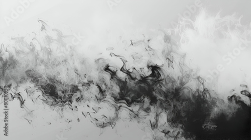 Grey, black, and white abstract dynamic with a grainy gradient background black-and-white noise-textured backdrop large banner dimensions