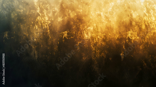 Grey, brown, golden yellow, glowing light, dark noise, and grainy gradient background for a banner or poster backdrop