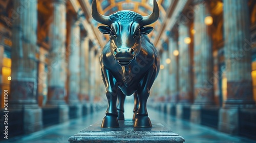 A trophy shaped like a bull and bear stands atop a pedestal, representing the resilience and adaptability required to excel in the ever-changing landscape of the financial market