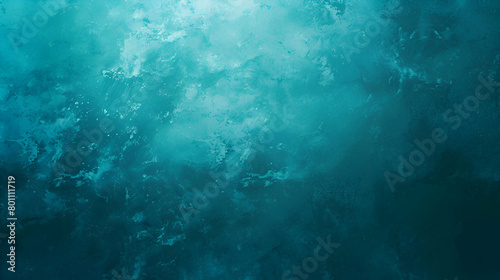 Poster backdrop with a turquoise blue, grainy gradient background. website header wide banner design with noise texture