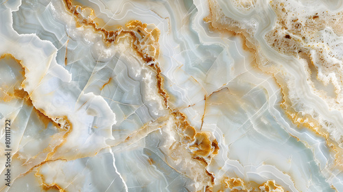 Polished onyx marble with high-resolution, aqua tone emperador marble. Generative AI. photo