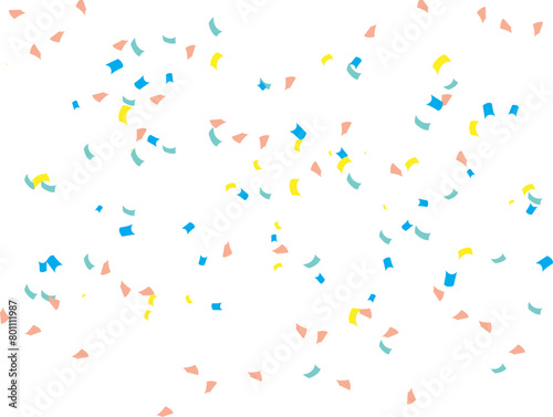Flying colorful confetti decoration background