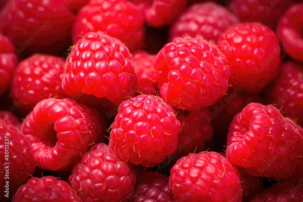 Close-up of fresh ripe raspberries. Food background. Close-up of fresh ripe raspberries. Food background.