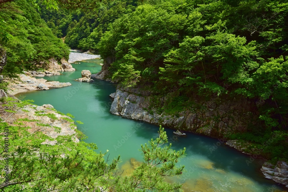 鬼怒川・龍王峡の夏景色 鬼怒川・龍王峡の夏景色