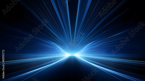 Radial blue light through the tunnel glowing in the darkness for print designs templates, Advertising materials, Email Newsletters, Header webs, e commerce signs retail shopping, advertisement busines © Gary
