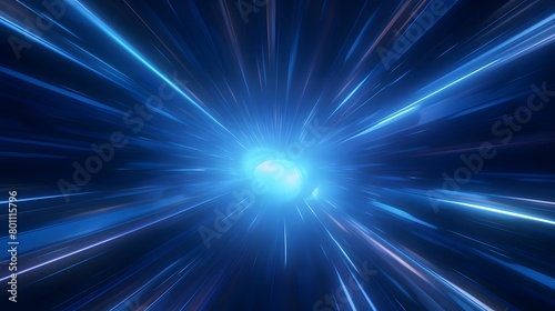 Radial blue light through the tunnel glowing in the darkness for print designs templates, Advertising materials, Email Newsletters, Header webs, e commerce signs retail shopping, advertisement busines