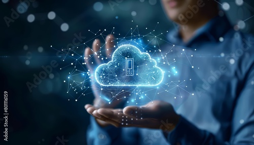 Cloud computing democratizes data access, powering businesses with scalability and flexibility, business concept photo