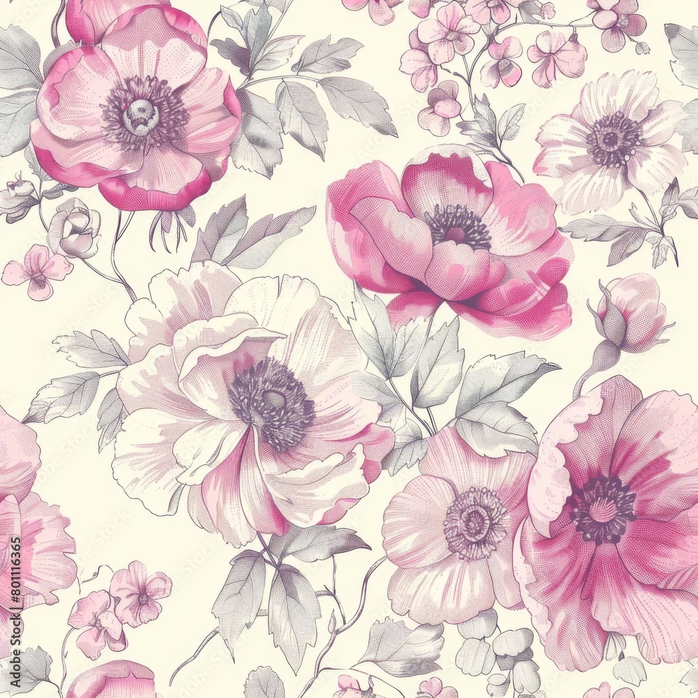 Obraz premium seamless pattern with flowers