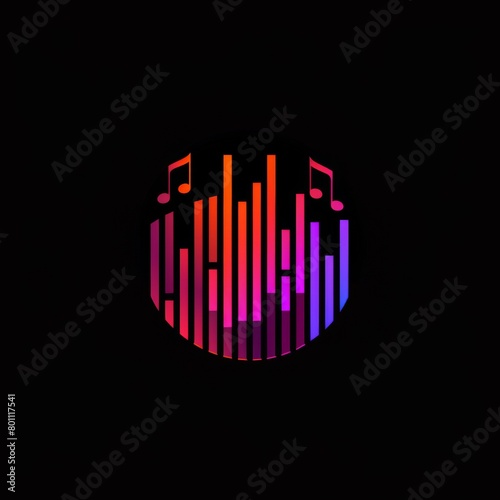 abstract equalizer background music logo