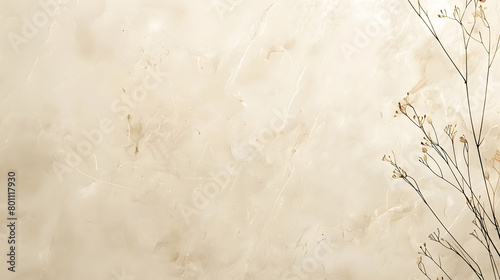 soft pastel color beige background parchment with a thin barely noticeable floral ornament marble background. Generative AI.