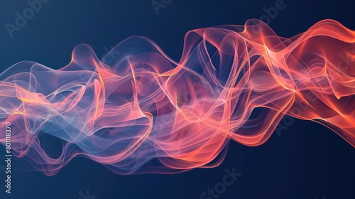 Smoke wave design modern background ,Fractal Wave series. Background design of fractal sine waves and color on the subject of design, mathematics and modern technologies photo