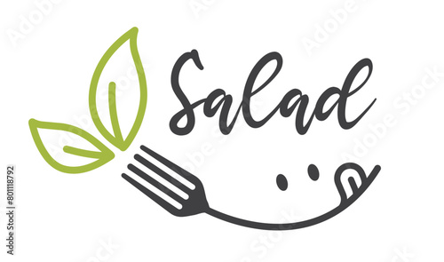 Salad bar, icon, vector, logo.