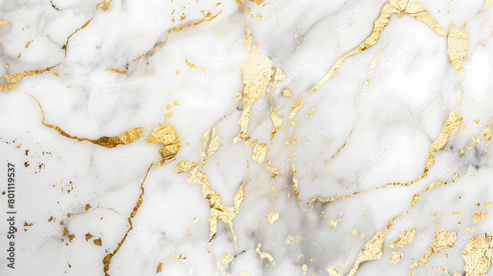White and gold marble textured background marble background. Generative AI.