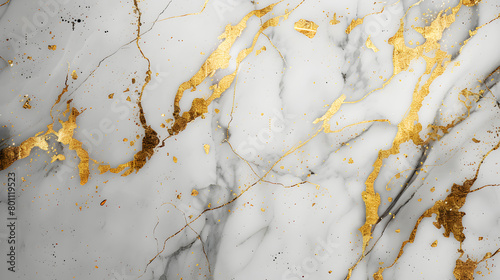 White and gold marble texture background design for your creative design marble background. Generative AI.