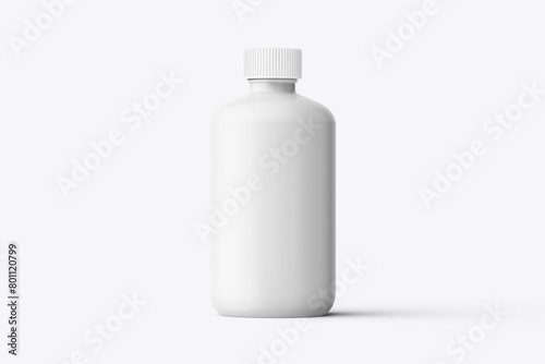 Blank Plastic Medicine Bottle 3d Rendering