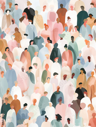 Abstract image of group of people