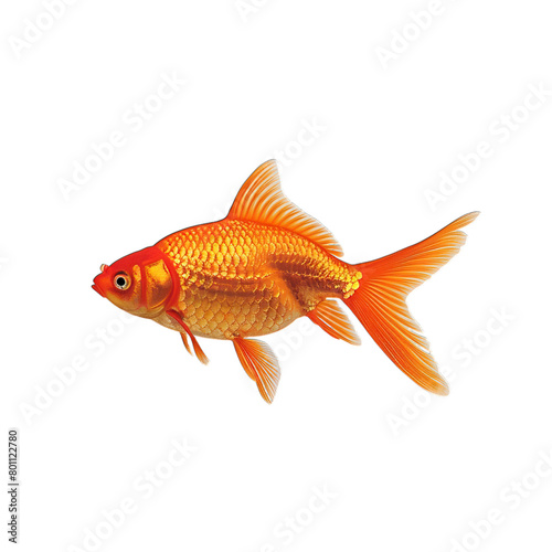 goldfish isolated on white