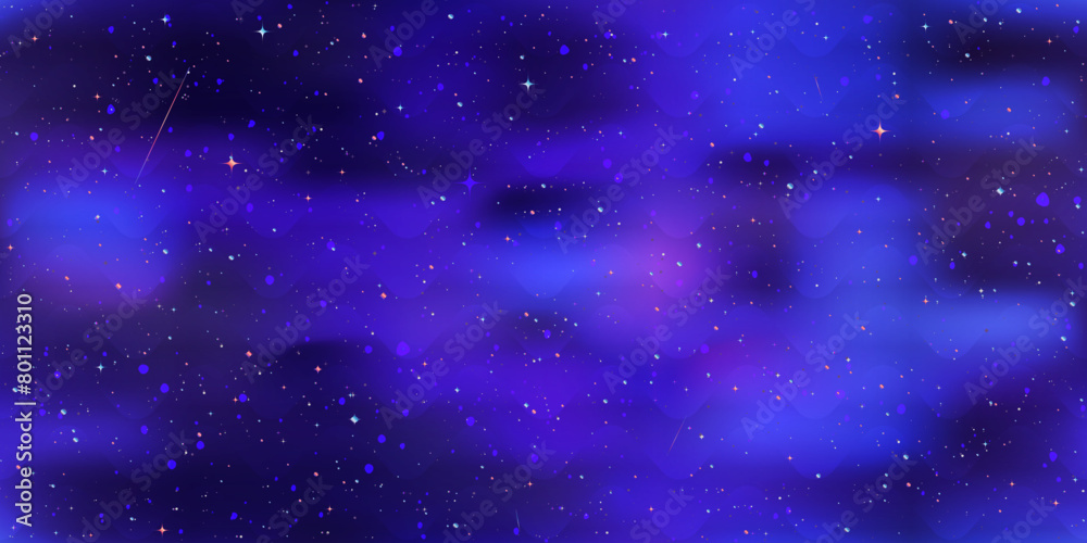 Obraz premium Dark stars. Seamless pattern