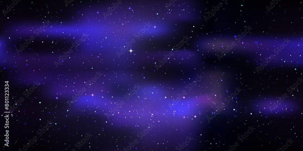 Fototapeta premium Cosmic sky. Seamless pattern