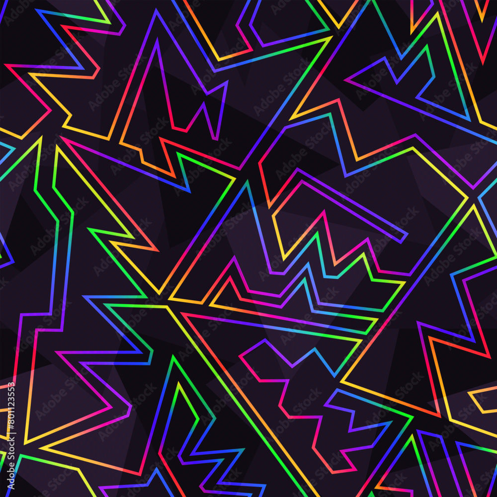 Neon mosaic. Seamless pattern Neon mosaic. Seamless pattern
