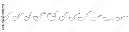 Smoking pipe icon vector set. Smoking illustration sign collection. Tobacco symbol or logo.