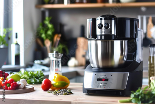 A powerful food processor with multiple speed options, suitable for a variety of food preparation tasks.