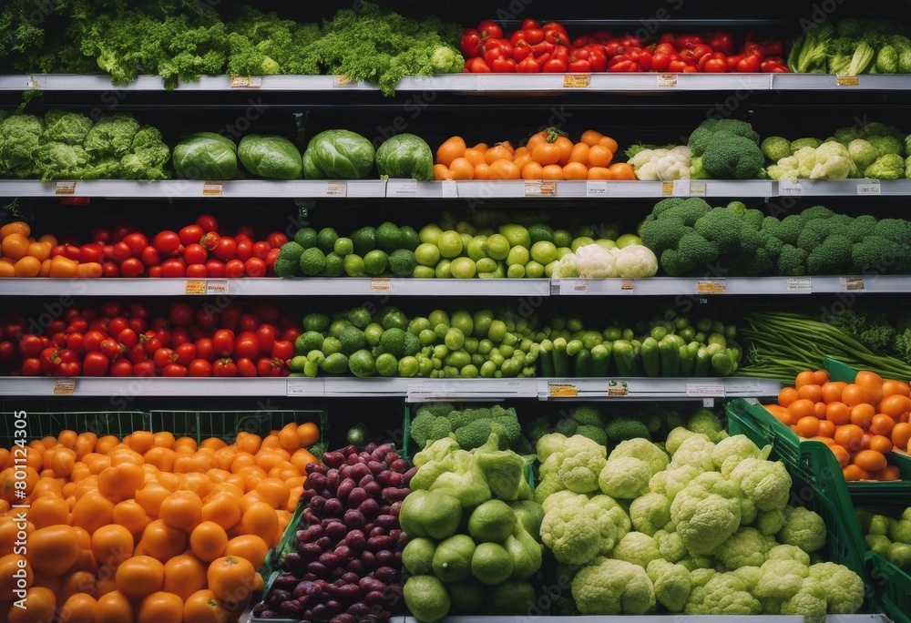 shelf supermarket Vegetables