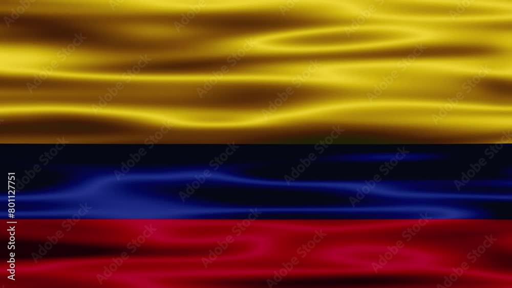 Sign Of Colombia Seamless Loop Animation National 3d Colombian Flag