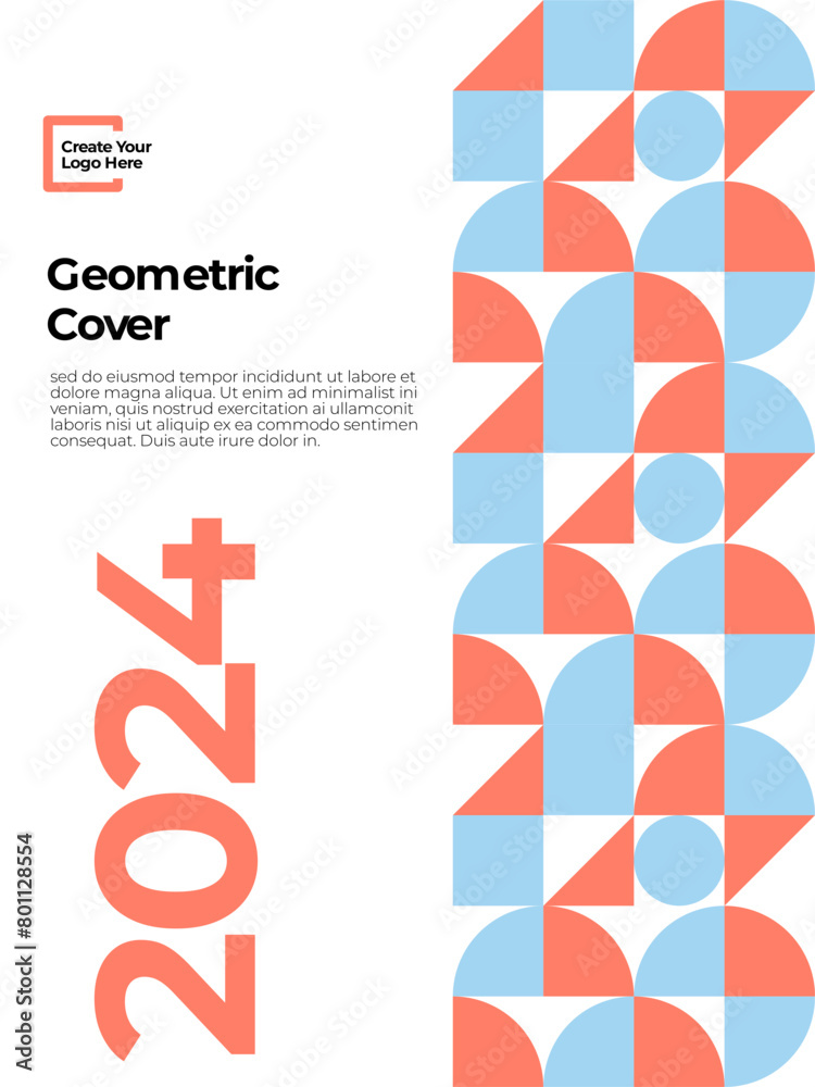 Obraz premium Abstract geometry modern and colorful cover